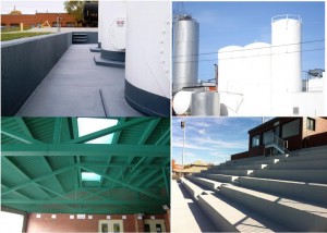 protection de structures et reservoirs en acier et en beton
